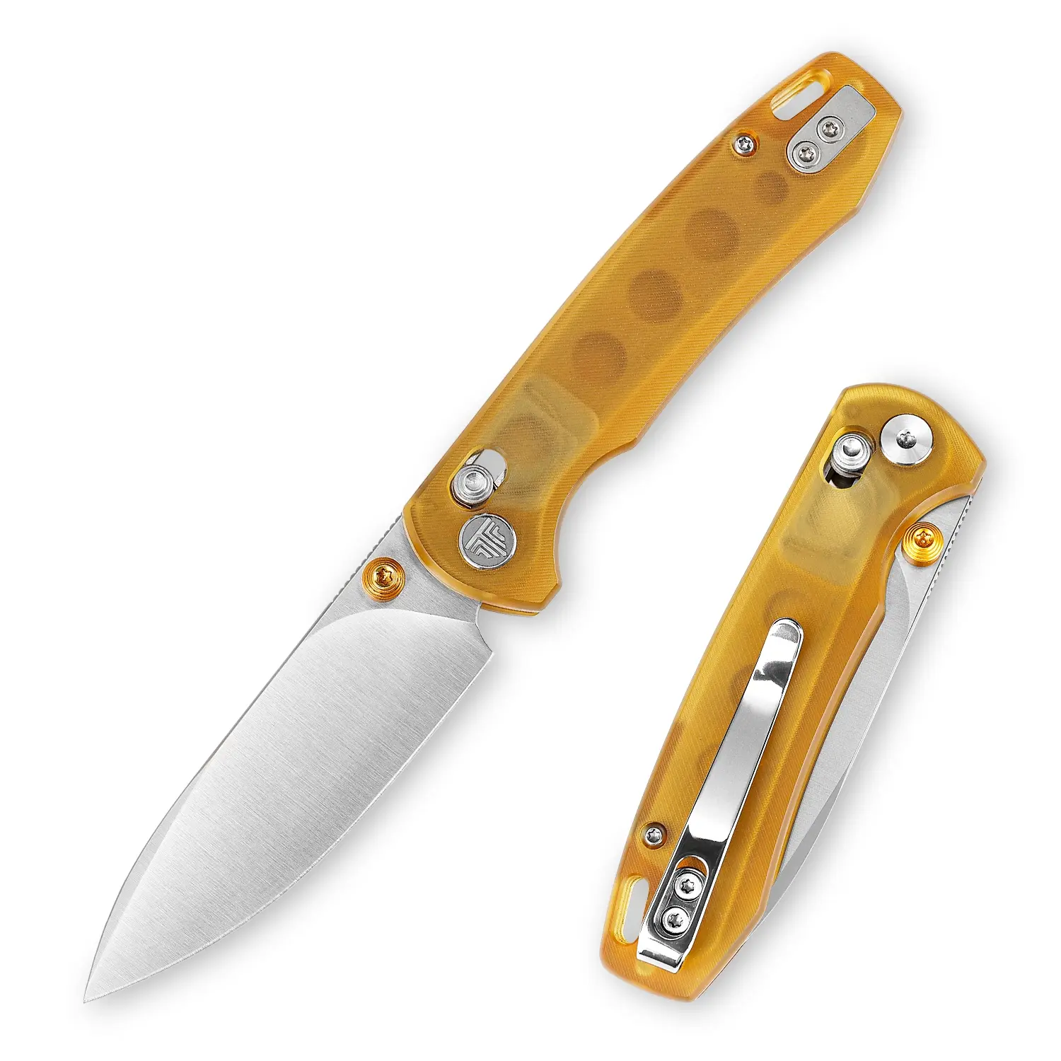 Trivisa Dragonfly-Y Pocket Folding Knife, 2.99” 14c28n Blade, Ultem Handle, Crossbar Design, Outdoor Hiking EDC Tool, Stainless Steel Knives