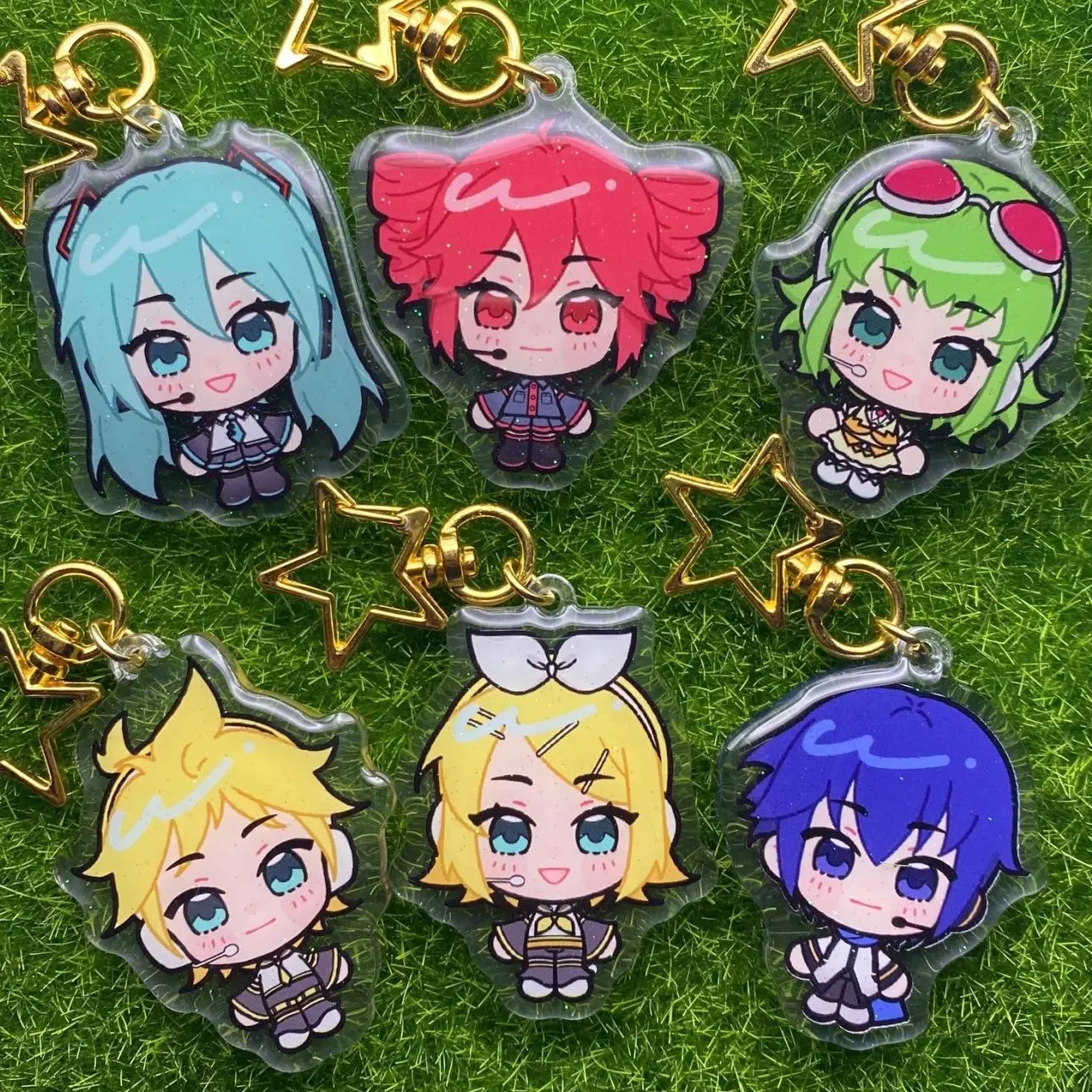 6 ops Vocaloid/Utau Epoxy Acrylic Keychains
