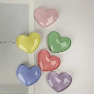6 Piece Bright Heart Refrigerator Magnets Photo Message Board Magnetic Bulletin Board Decorative Stickers Home Decoration Fridge Magnets