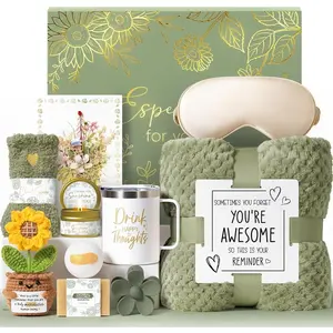 for Self Care Get Well Soon Gift Baskets, Spa Care Package Thinking of You Gift Set, Sympathy Inspirational Sunflower Day Easter Gifts for Her Mom Friend Sister Wife