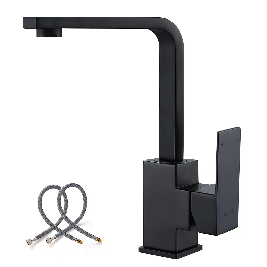 Square Kitchen Faucet, Modern Kitchen Faucet with Hot & Cold Water Option, Durable and Modern Kitchen Accessories for Sink Use