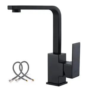 Square Kitchen Faucet, Modern Kitchen Faucet with Hot & Cold Water Option, Durable and Modern Kitchen Accessories for Sink Use