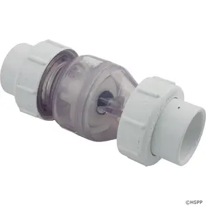 NDS 1700C15 1.5 in. Slip x Slip Valve with Union, Clear