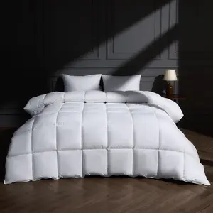 (R) Goose  Comforter  Size,  Season Duvet Insert Medium Warmth, Cloud Soft Hotel Collection Bedding Comforters White 106"x90"