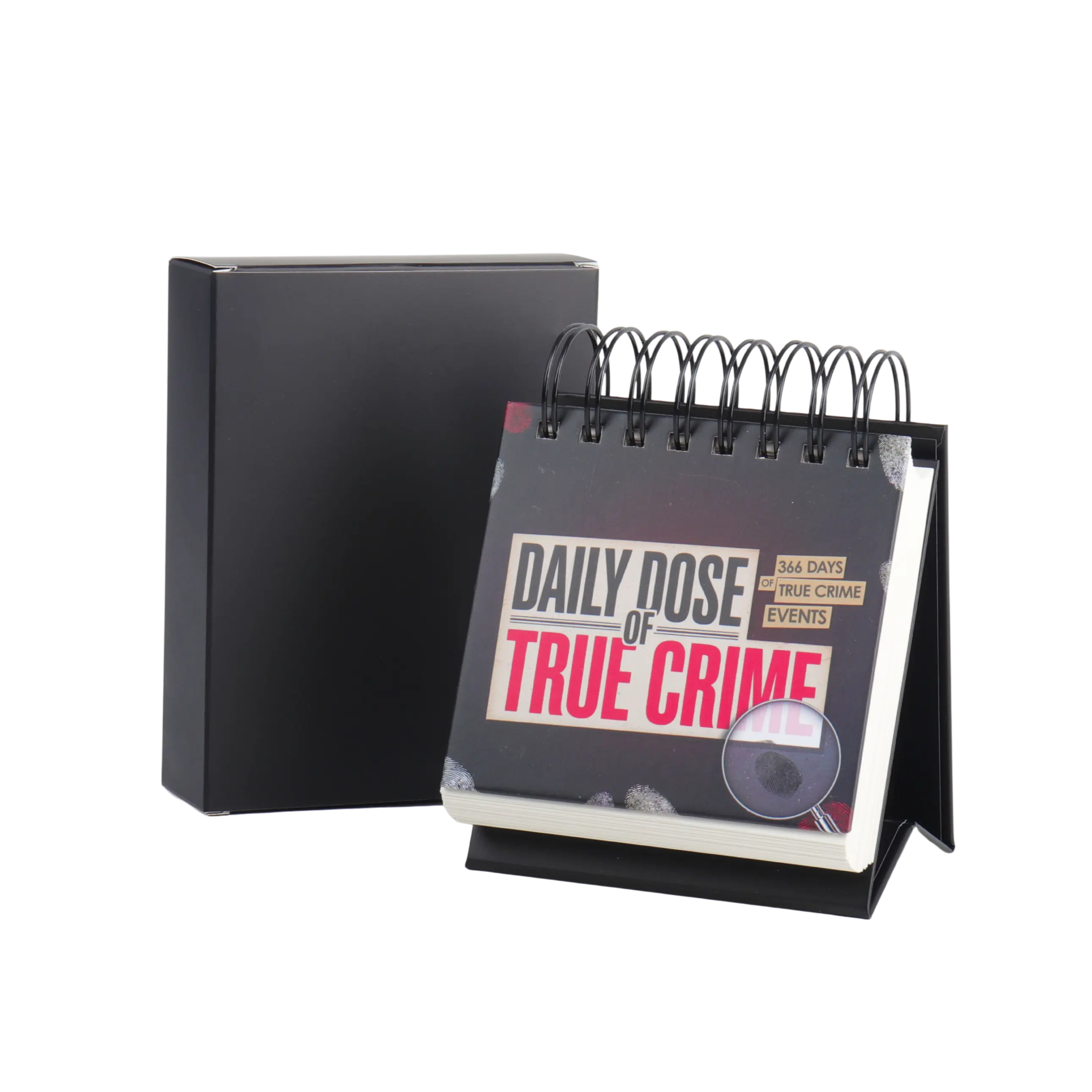 Daily Dose of True Crime Calendar – 366 True Crime Events & Facts, Undated Desk Calendar, Over 280 Real Cases, Gift for True Crime Lovers & Fans