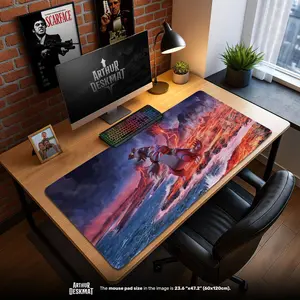 Groudon Volcano Mouse Pad – Legendary Gaming Desk Mat, Fire Type Mousepad, Lava Desk Decor for Trainers