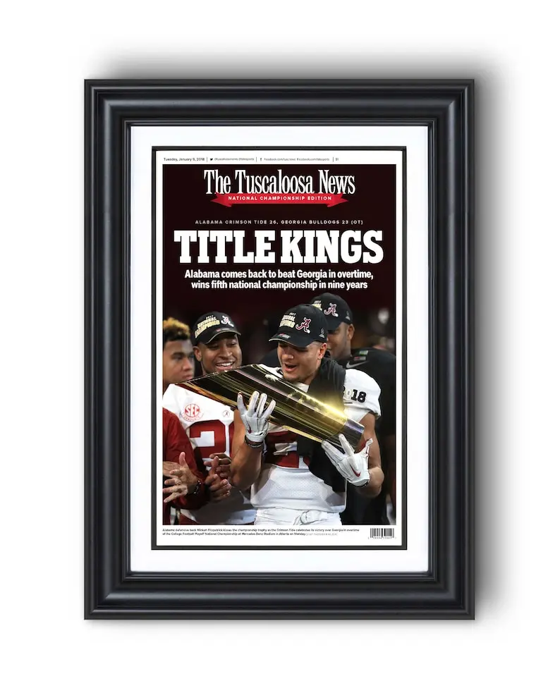 [Unframed] 2018 Alabama Football “TITLE KINGS” National Champions  Poster