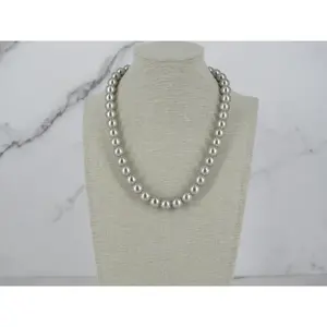 Grey Toned Faux Pearl Necklace