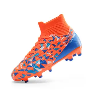 Dream Pairs Boys Football Cleats Youth High Top Firm Ground Soccer Shoes for Little/Big Kids