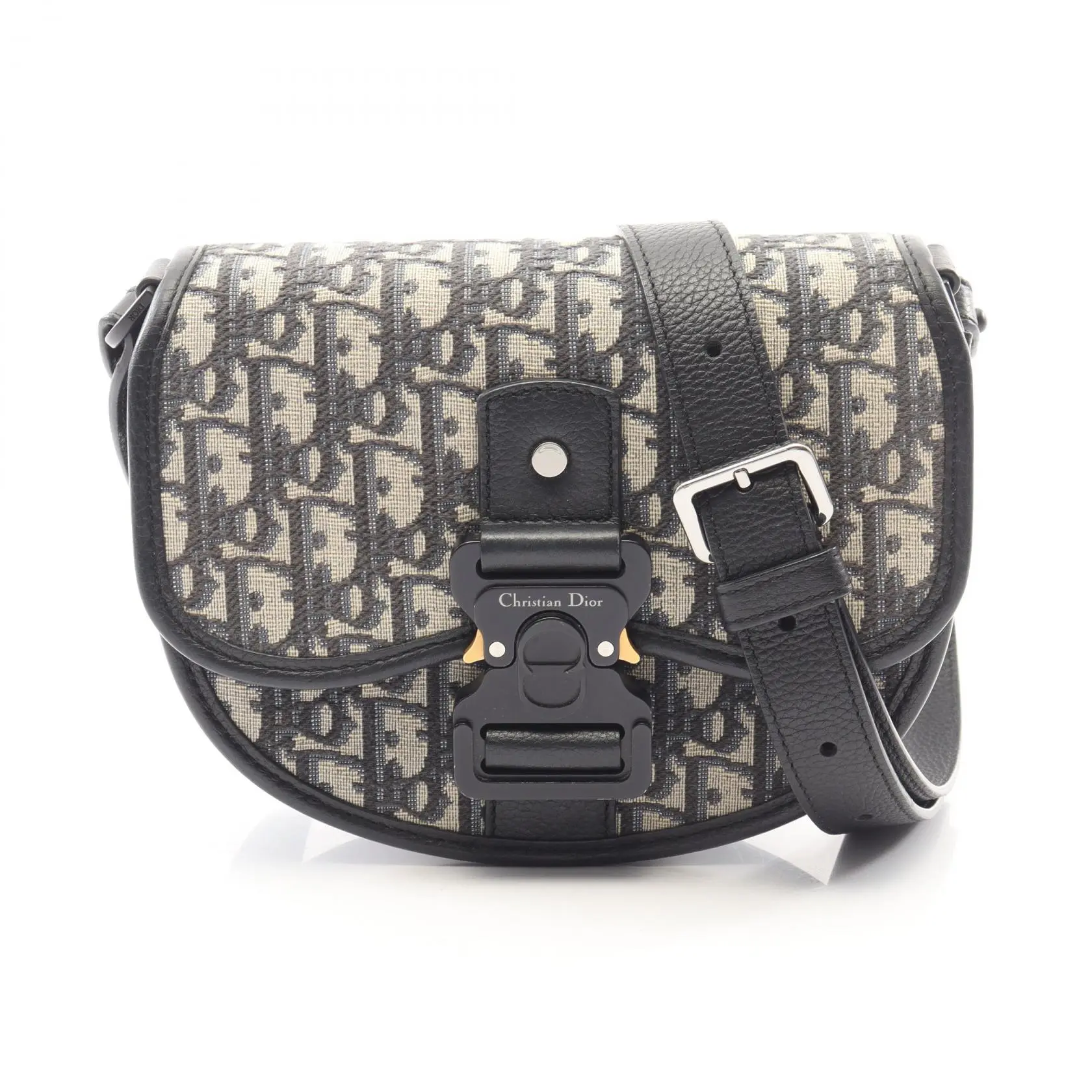 Pre-owned Dior Canvas Shoulder Bags GALLOP Mini Oblique Leather Shoulder Bag