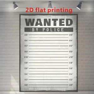 2D flat banner, 1 detective photo crime portrait background height chart, suspect photography background, police upward background board, single party birthday anniversary banner decoration, vinyl background for murder suspect mysterious party decoration