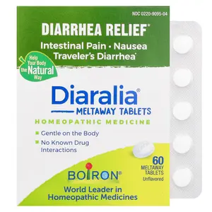 Boiron Diaralia®, Diarrhea Relief, Unflavored, 60 Meltaway Tablets | HSA/FSA Eligible