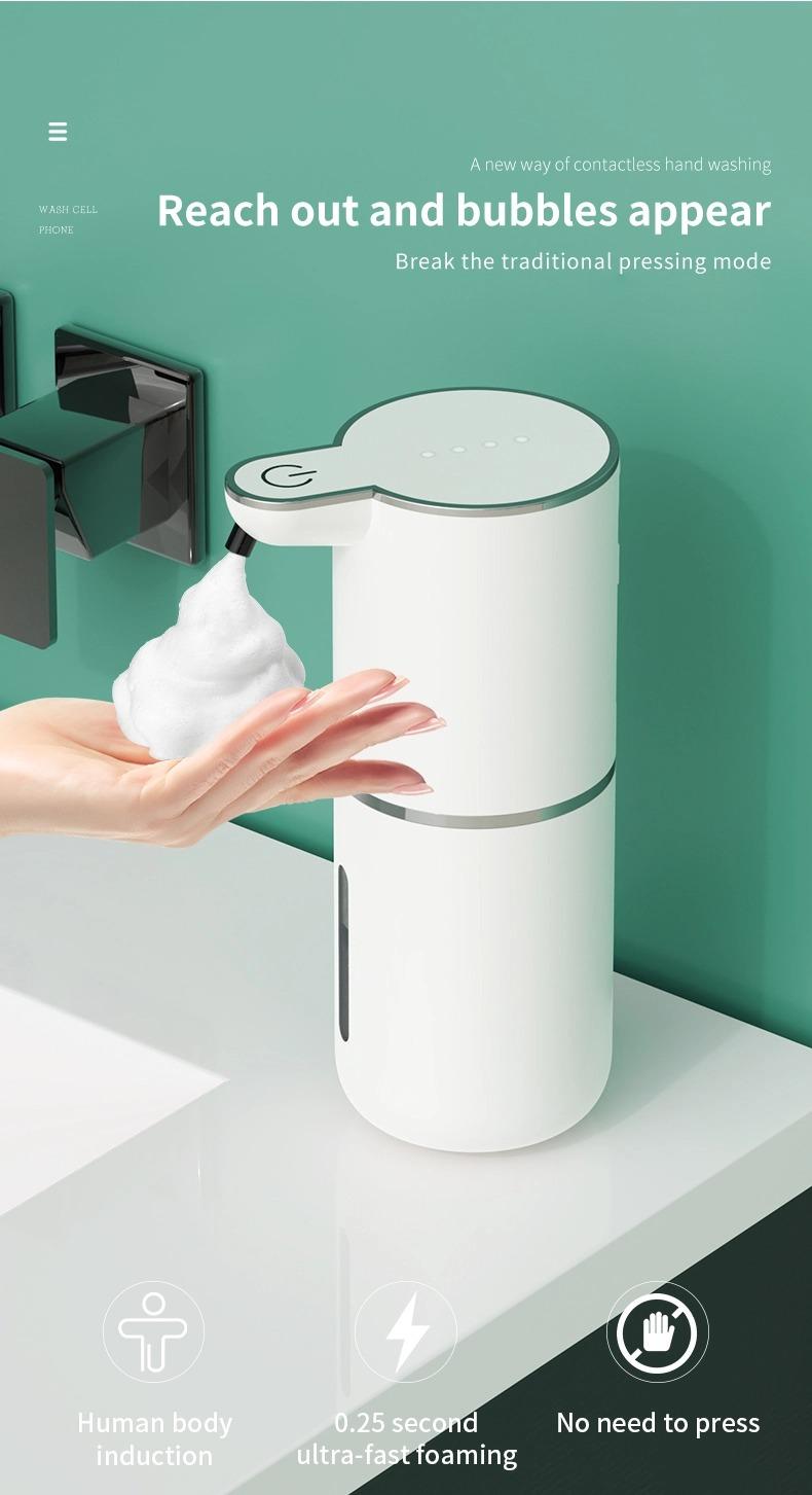 Automatic Soap Dispenser, Refillable Cosmetic Pump Dispenser, Non-Contact Automatic Sensor Foam Soap Dispenser, USB Rechargeable, Touchless Automatic Liquid Foam Dispenser for Bathroom and Kitchen, Hot Easter Sale!