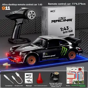 1:43 Scale Professional Alloy RC Model Car, High-Precision Drift Racing Car with Gyroscope, Hobby Grade for Age 14+, High Speed RC Cars