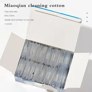 100 Pcs Nail Cleaning Wipes, Disposable Dual-Function Cotton Rounds for Gel Polish & Oil Removal, Easy Manicure Clean-Up Tool