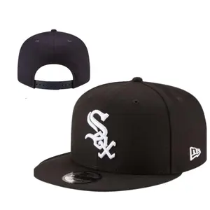 NEW ERA 59FIFTY Snapback Baseball Cap Collection, NY LA White Sox Pirates Style Flat Brim Adjustable Hat for Men Women Streetwear Hip Hop Sports Cap