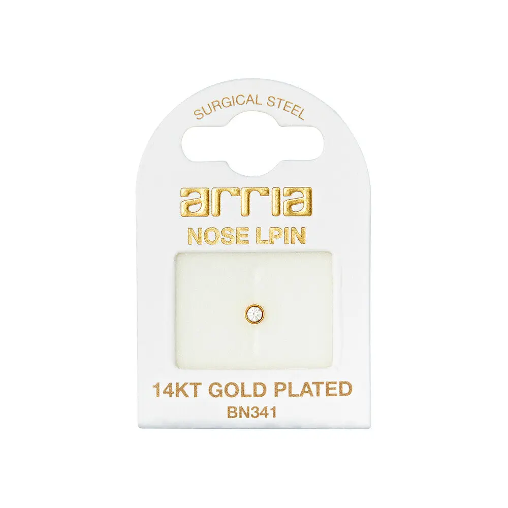 ARRIA BY KISS BN341 GOLD NOSE LPIN STONE 2.5MM