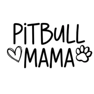 Pitbull mama heart paw Vinyl Decal Sticker 5"
