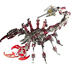 Vivid 3D Metal Puzzle Kit: Scorpion King — A Mechanical Assembly Model Suitable for Adults and Teens. Crafted from Stainless Steel, This Set Makes an Ideal Gift for Hobbyists,Unfinished Product