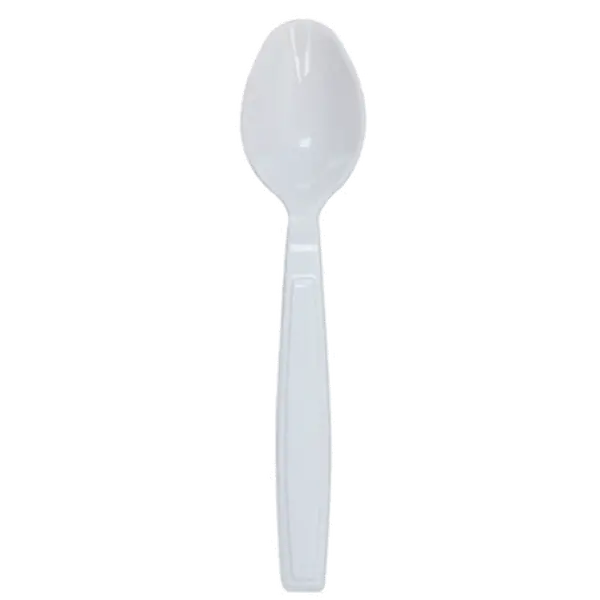 [1,000 ct] PS Plastic Extra Heavy Weight Tea Spoons, White