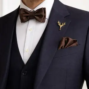 Men’s Tie Set with Pocket Square & Tie Clip Elegant Paisley Design Formal Suit Accessories Gift for Him