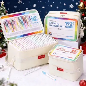 M720 Color Acrylic Marker Gift Box, 96/192/240/288 Colors, Rich Vibrant Colors, Non-Bleeding Core, Ideal for Student Art Creation, Acrylic Paint Markers