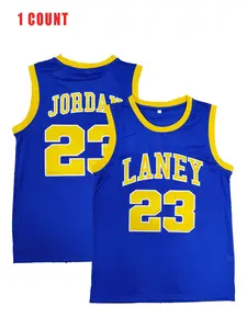 Embroidered Basketball Jersey Number 23 for Men, Quick Dry Casual Sports Shirt for All Seasons, Outdoor Athletic Wear, Activewear Clothing