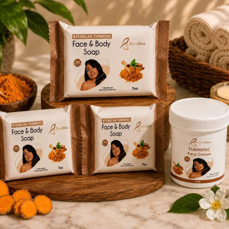 Byenblan timeric kits 3  soap 7oz &1cream 4oz