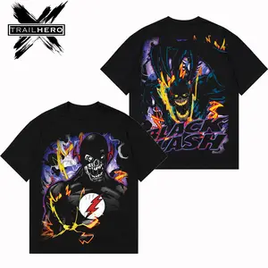 TRAIL HERO - Black Flash Premium Acid Washed Hoodie T-Shirt, En Sabah Nur Hoodie Shirt, Character Comics Fans Shirt, Superhero Washed Shirt, Comic Book Fans T-Shirt, Superhero Graphic Tee Cotton