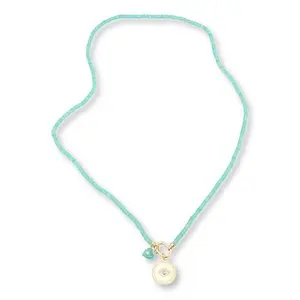 Rarities Fine Jewelry Rarities Amazonite Bead Necklace with Evil Eye Charm