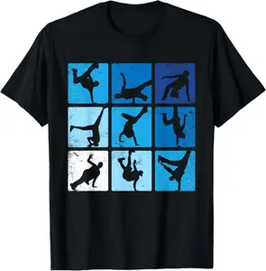 Hip hop breakdance pose retro vintage gift tshirt