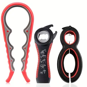 3pcs Bottle Opener and Jar Opener - Easy to Use for Weak Hands and Elderly - Perfect for Beer, Wine, and Cans - Kitchen Essential for Home and Dorm