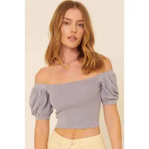 Addy Speckled Rib Crop Sweater