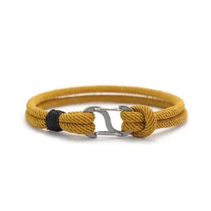 Survivor's Edge Rope Bracelet - Dark Yellow with S-Buckle