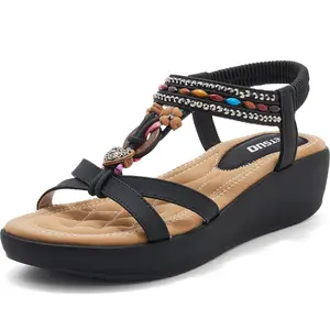 Women's Open - Toe Summer Slides - Stylish, Casual, Cool & Non - Slip, Ideal for Beach, Vacation & Daily Walks