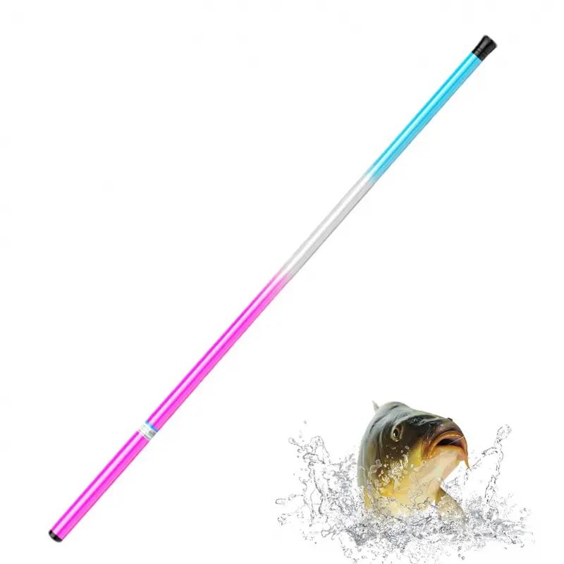 2.4m Mini Telescopic Fishing Rod, Spinning Rod, 40cm Collapsible, 28 Tune Light Hard Kids Hand Pole, Portable for Stream & Shrimp Fishing, Outdoor Fishing Supplies, Fishing Equipment