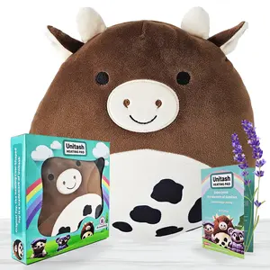 Unitash Microwavable Stuff Animal for Period Cramps - Soft Lavender Scented Stuffed Animal for Women & Teens - Cordless, Reusable, Portable Plush Animal for Comfort & Relief