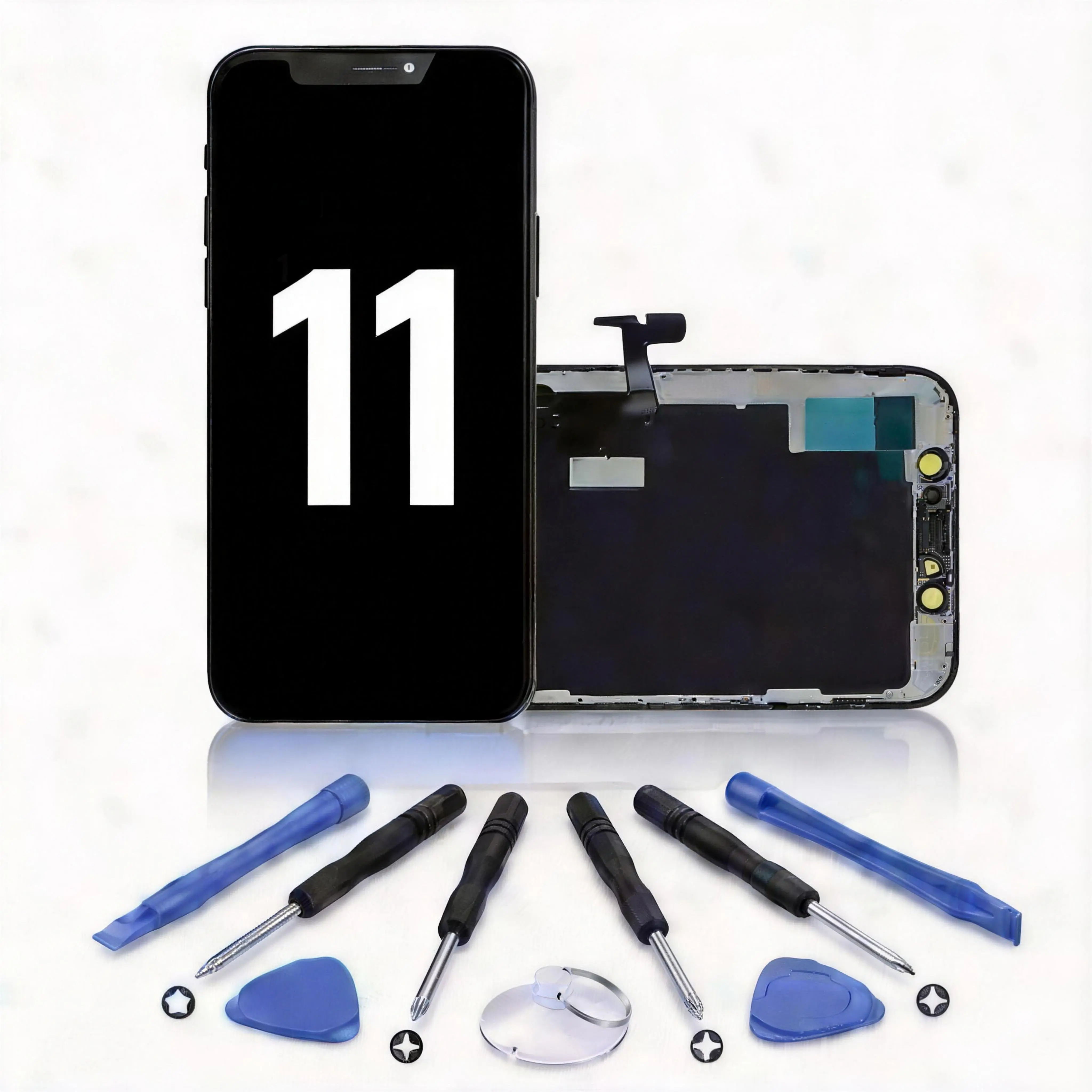 Incell LCD Display & Touch Screen Digitizer Full Assembly Repair Part with Protective Metal Frame & LCD Panel for iPhone 11, iPhone 11 Pro Cellphone Devices