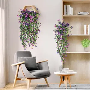 Artificial Morning Glory Vine, 2 Counts/set Fake Flower Vine,faux flower, UV Resistant, Real Artificial Plants, Suitable for Outdoor Home Office Garden Decoration, Suitable for Thanksgiving, Christmas, Halloween, Valentine's Day, and Mother's Day