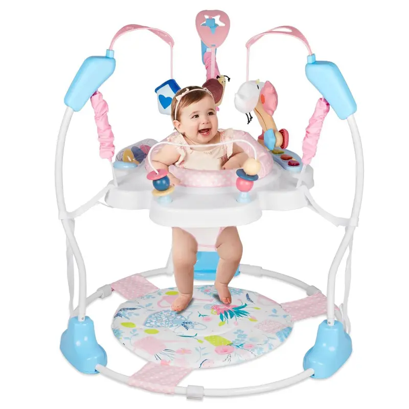An Baby Activity Center, Infant Jumpers and Bouncers with Music, Lights, Infant Toys, 360 ° Rotating Seat, 3 Adjustable Heights, Baby Play and Learning Center for 6+ Months