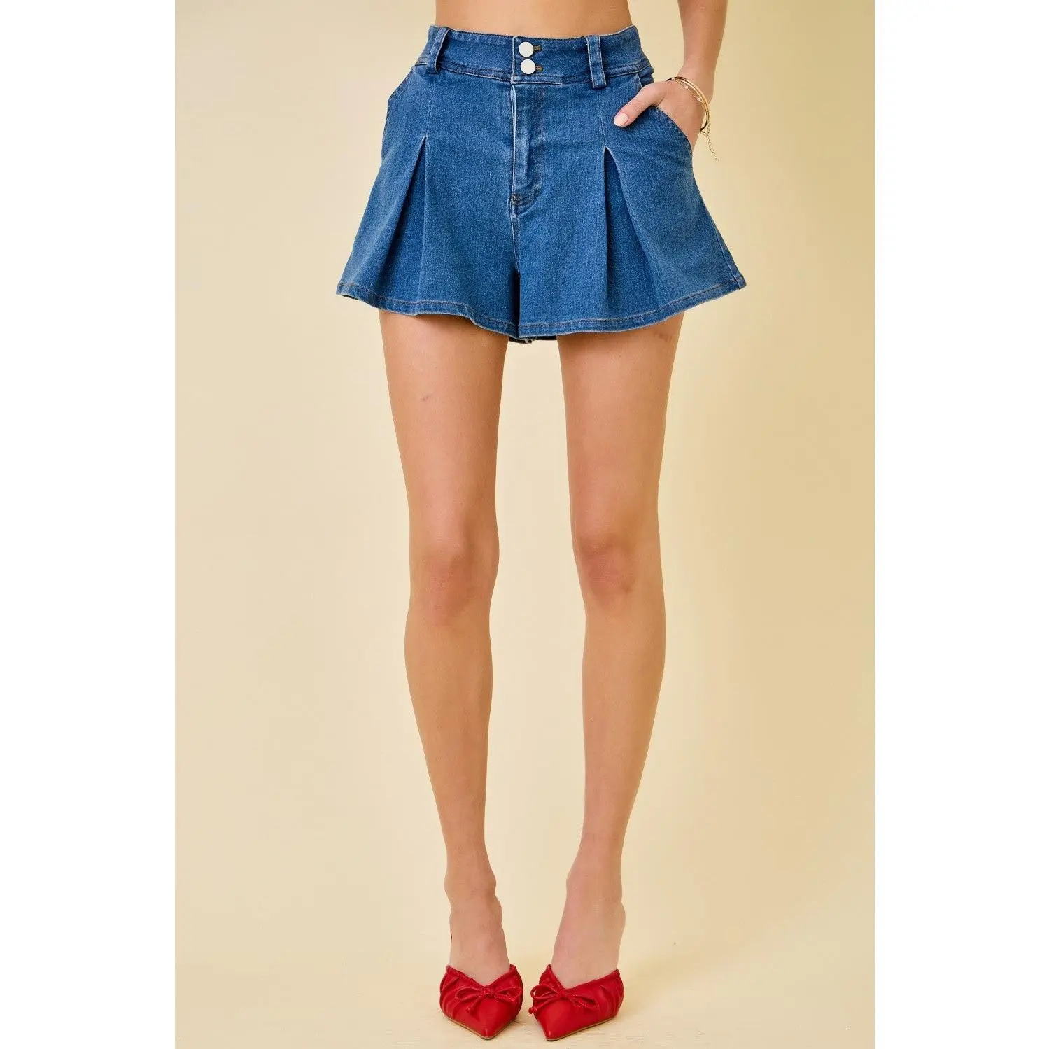 Dana Denim Flare Shorts