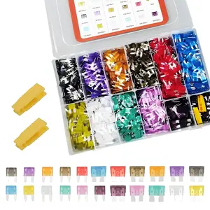 1200pcs Car Fuses Assortment Kit – 680 Mini + 520 Standard Automotive Fuse Kit with 2 Pullers – Replacement Fuses for Car, Truck, RV, Motorcycle & Auto Electrical DIY