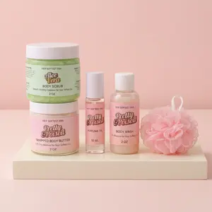 The Soft Girl Bundle - Aloe Vera Body Scrub, Hydrating Feminine Wash, Moisturizing Luxury Scented Body Butter & Unforgettable Luxury Soft Girl Fragrance Perfume Oil