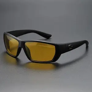 Costaego Black Yellow OceanView Polarized Shades  HD Vision Outdoor Sunglasses for Men