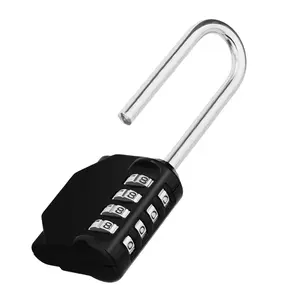 ZHEGE Combination Lock Long Shackle, Weatherproof 4 Digit Combo Locks for Lockers, Outdoor Fence, Shed, Garage, Gym Locker Combination Lock (1P)