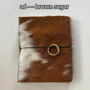 A6 Brown Sugar Cowhide Journal