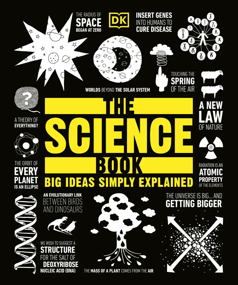 Used Educational Learning Book - DK's The Science Book: Big Ideas Simply Explained Series (Paperback, English, 2.14 lbs) - Includes Illustrations, Glossary of Scientific Terms, Covers Geology, Astronomy, Global Warming, Black Holes, Genetic Engineering