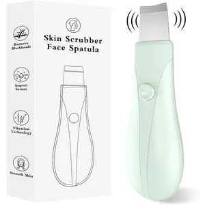 Dual-Mode Blackhead Remover Tools- Skin Scrubber Face Spatula |   Battery/Handheld Face Scraper for Deep Cleansing, Skin Care Tool for Men and Women (Green)