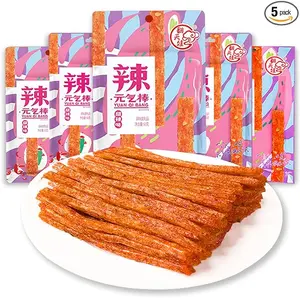 JTEDZI Latiao Spicy Strips 5 Packs Latiao Spicy Gluten Classic Chinese Special Snack Food, Vegan, , , 68g/2.39 Ounces per Pack (Pack of 5)