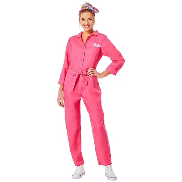 Women's Barbie Movie Pink Jumpsuit Costume Women's Barbie Movie Pink Jumpsuit Costume